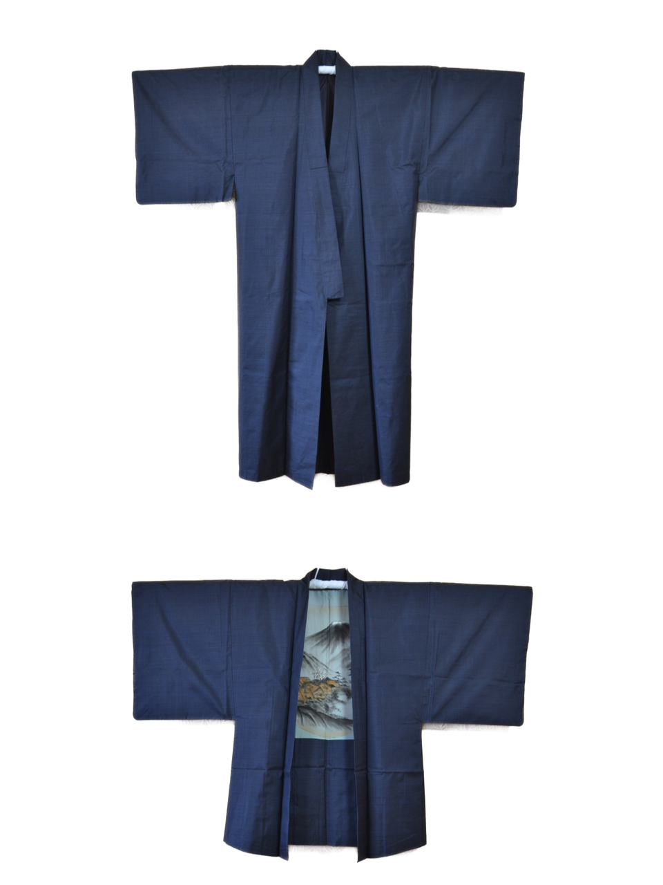 Miesten kimono ja haori setti, vintage silkkikimono