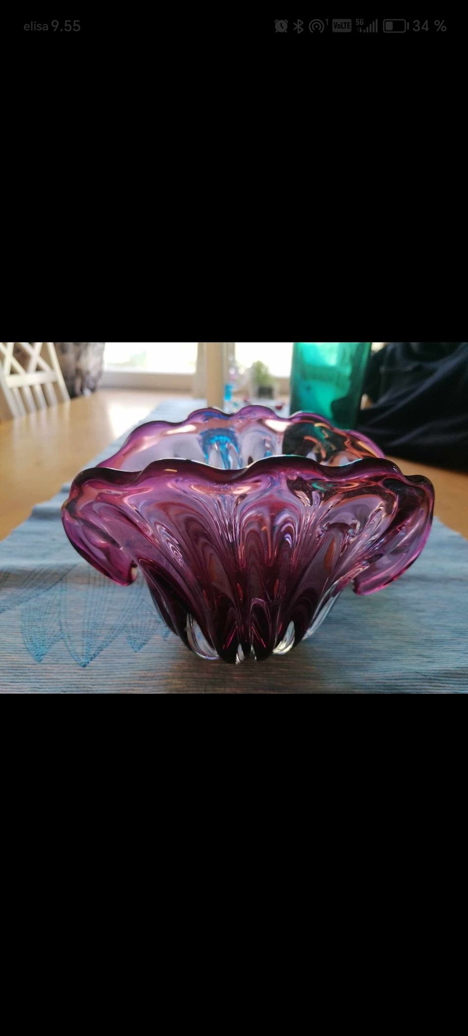 Murano lasia VIRHEETÖN + kaksi kpl taalari tuhkakuppia