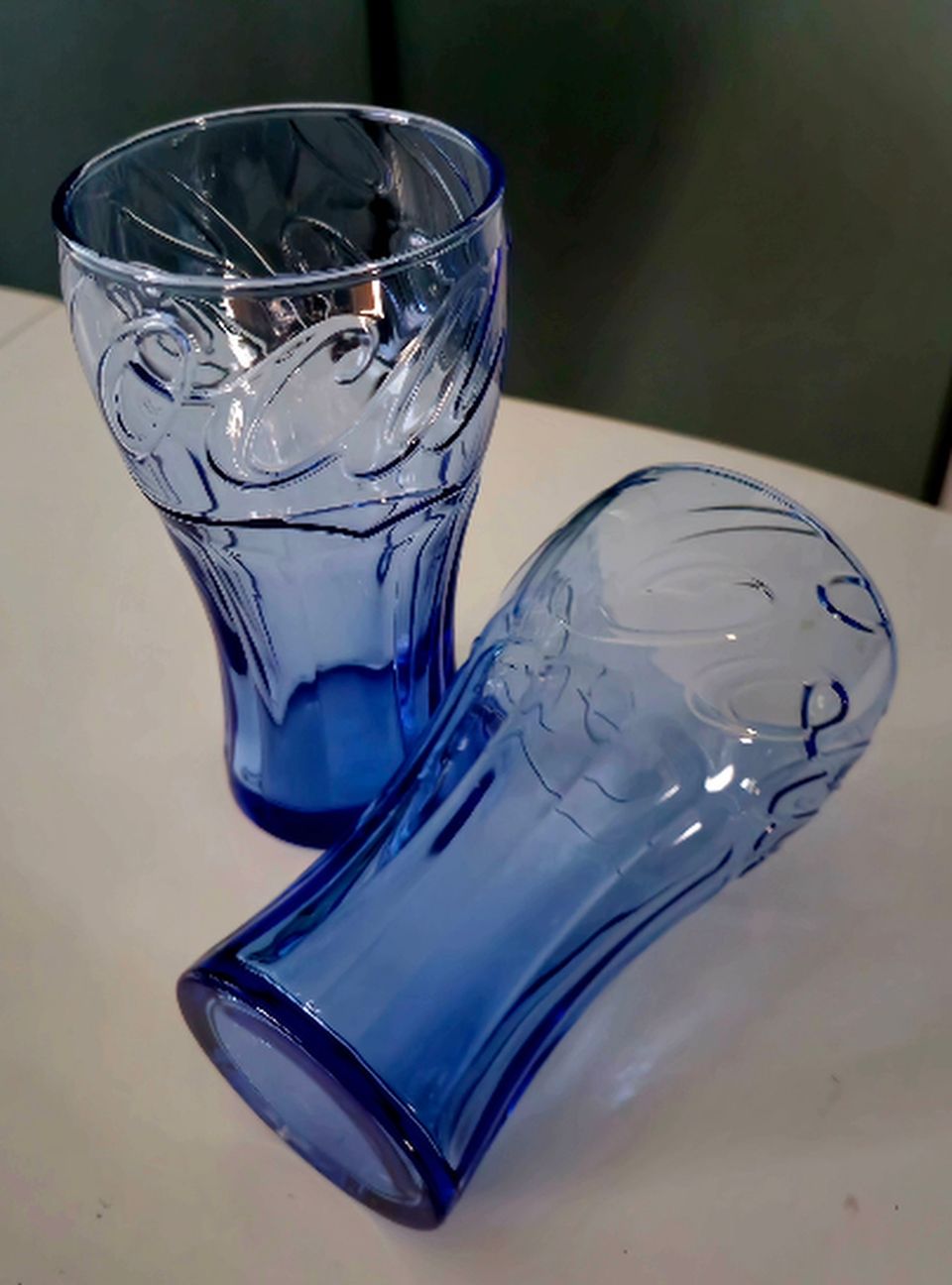 Siniset Coca Cola lasit 2kpl