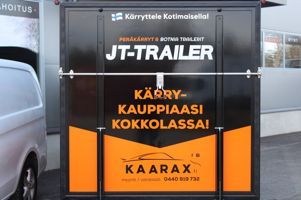 Kärry JT-Trailer 330K35 + kuomu Heti koukkuun Kokkolasta