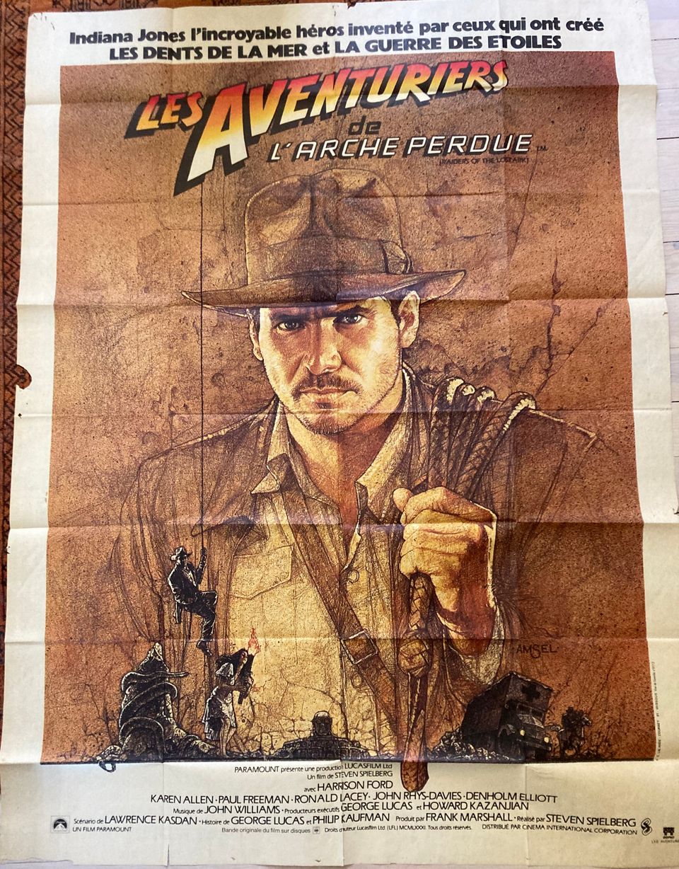 Raiders of the Lost Ark original French lobby poster  (160cm x 120cm)