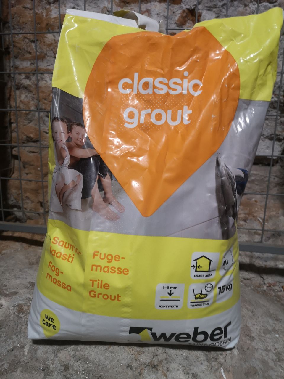 Saumalaasti weber classic grout white 15kg