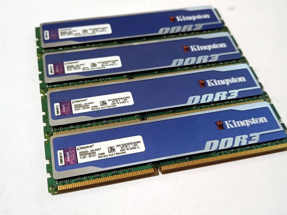 16GB (4x4GB) 1600MHZ DDR3 Kingston Hyperx Blu Pöytäkoneen muistit