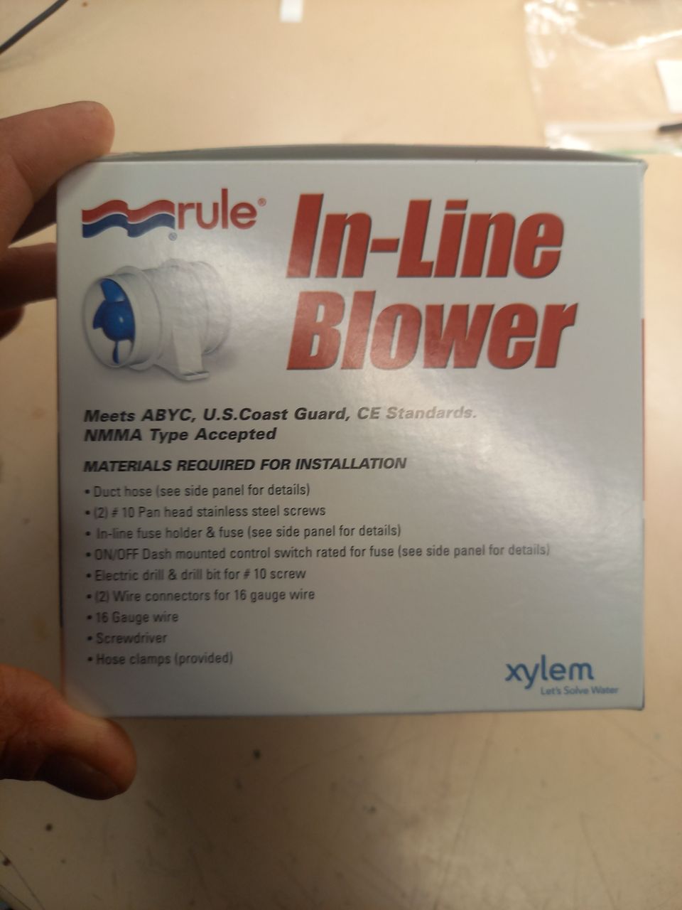 Rule In-Line blower 12vdc