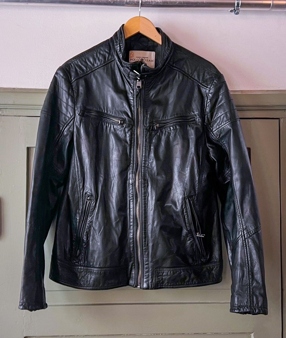 Tom Tailor Genuine Leather Jacket / Polo Team