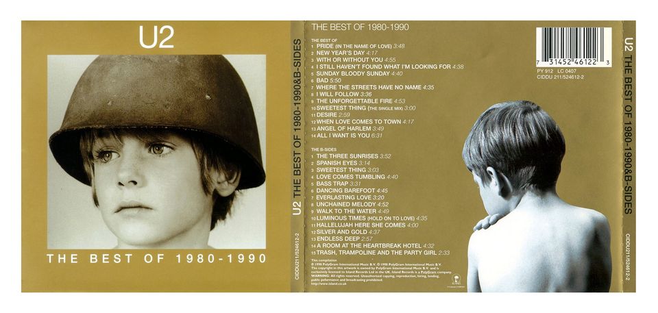 UUSI U2 The Best Of 1980 - 1990 & B-SIDES 2CD (1998) - Ilmainen Toimitus
