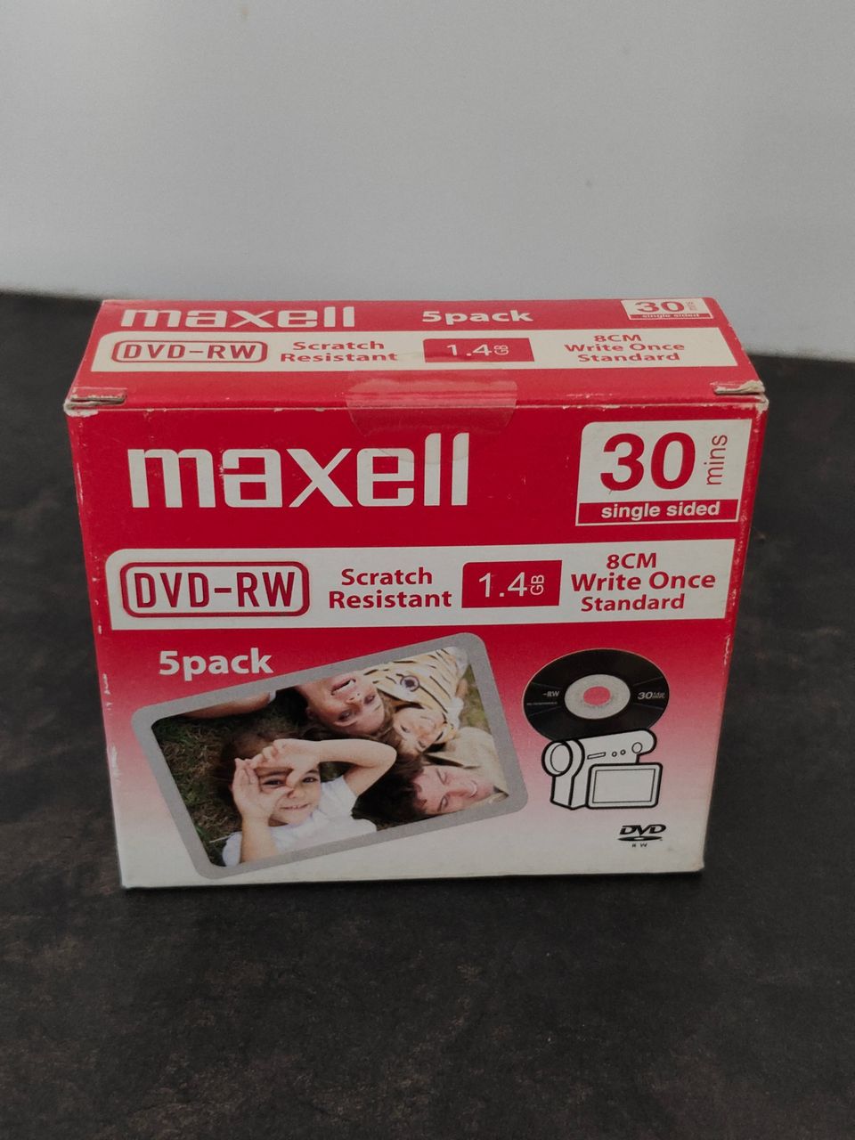 Maxell DVD-RW levyjä (8cm, 1.4gb)