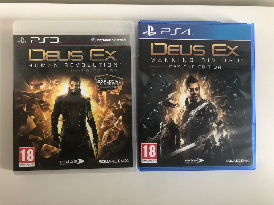 Deus Ex paketti Human Revolution ps3 Mankind Divided ps4