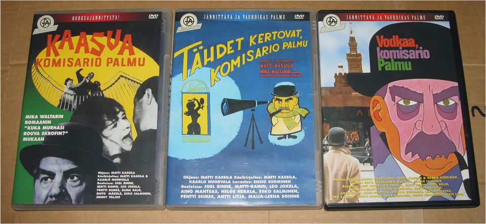 Fennadan Komisario Palmu -elokuvat 3 DVD:tä