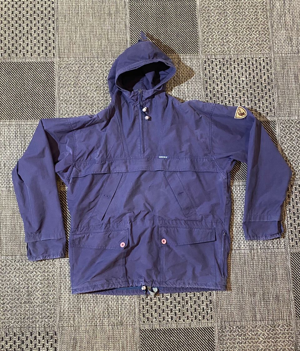 SASTA mens vintage XL anorakki anorak kokolappu 50 miesten navy/purple