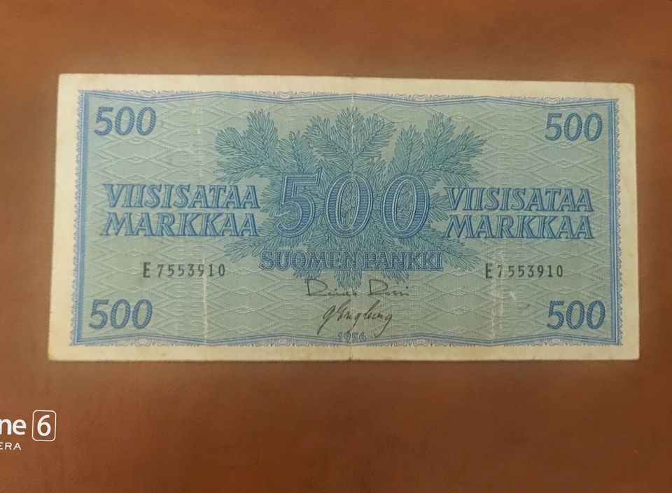500 markkaa v. 1956