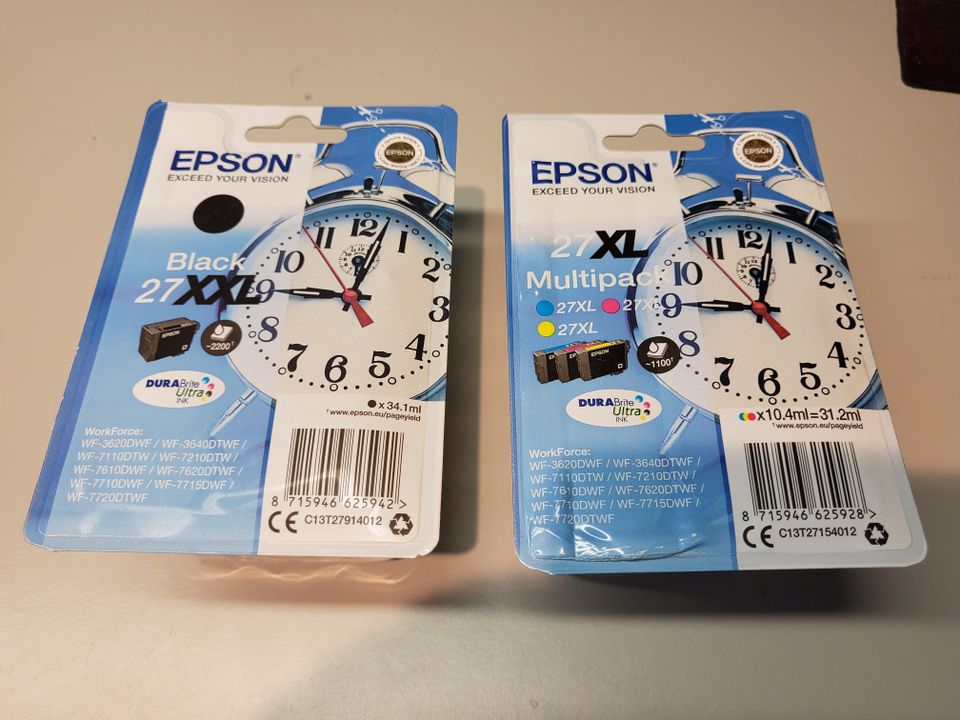 EPSON 27XXL Black ja 27XL Multipack