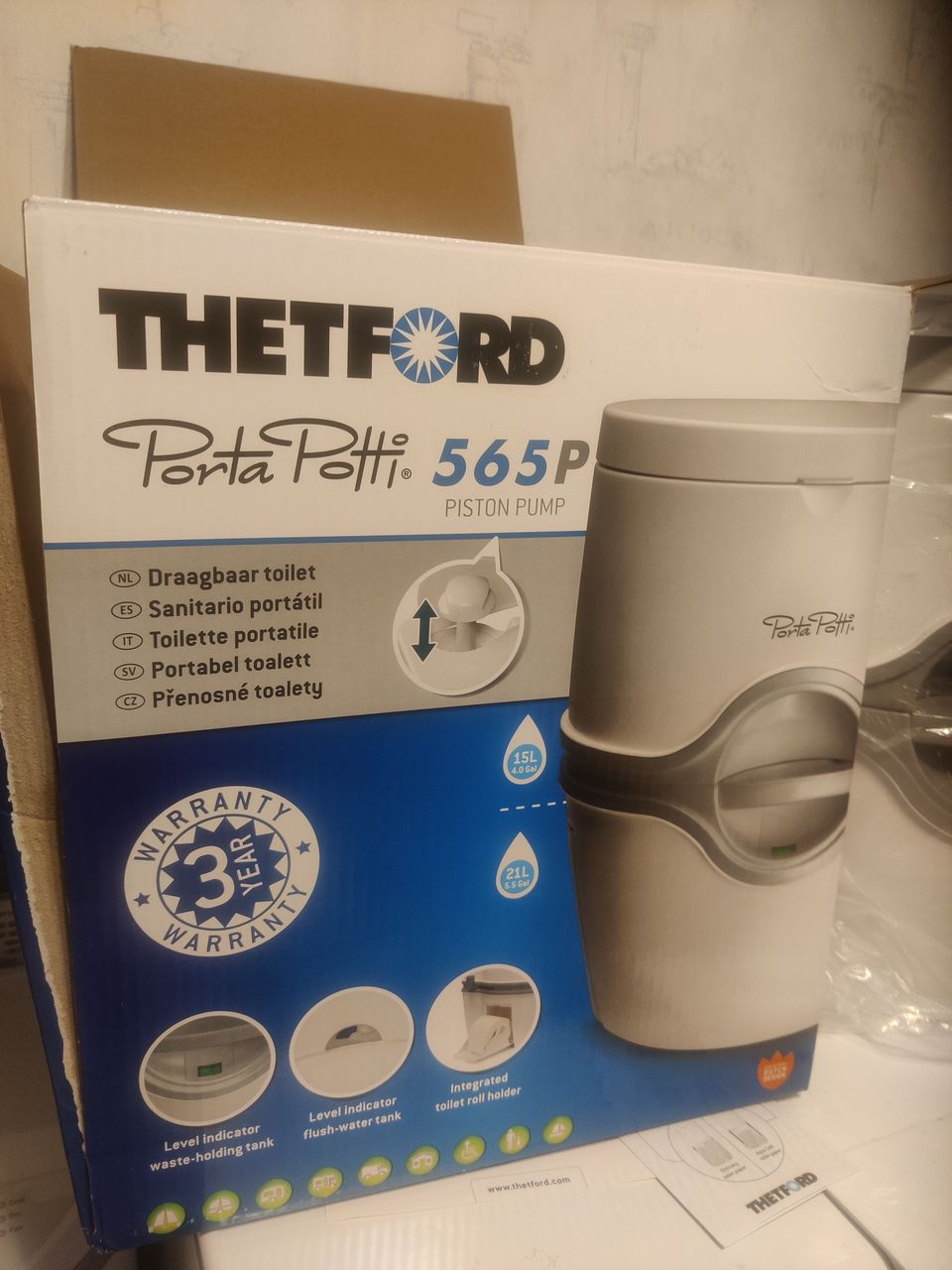 Uusi Thetford Porta Potti 565P kemiallinen wc