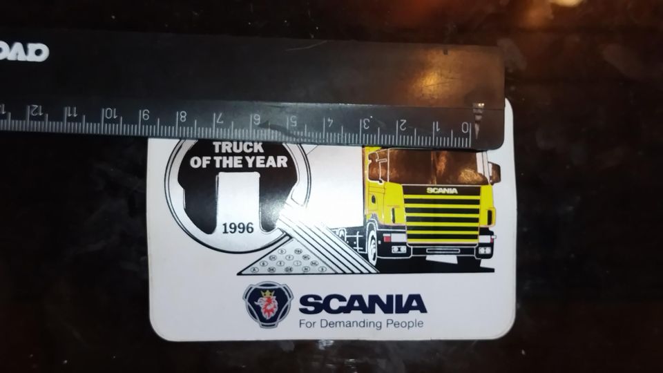 Vintage tarra - Scania Truck of the Year 1996