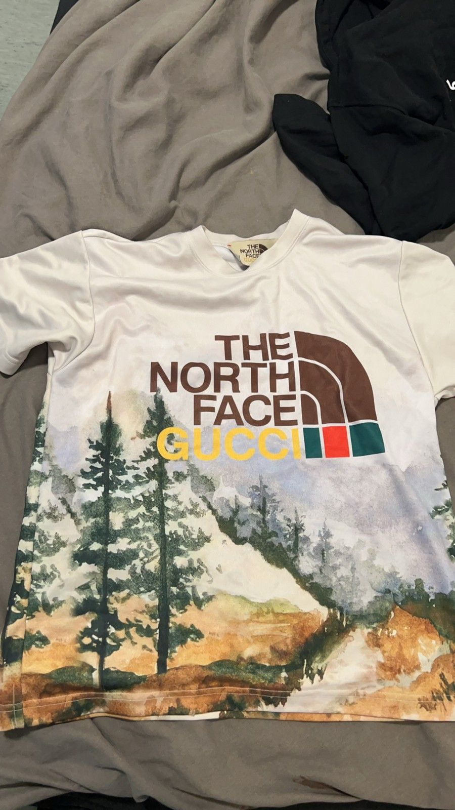 Gucci x the northface trail print