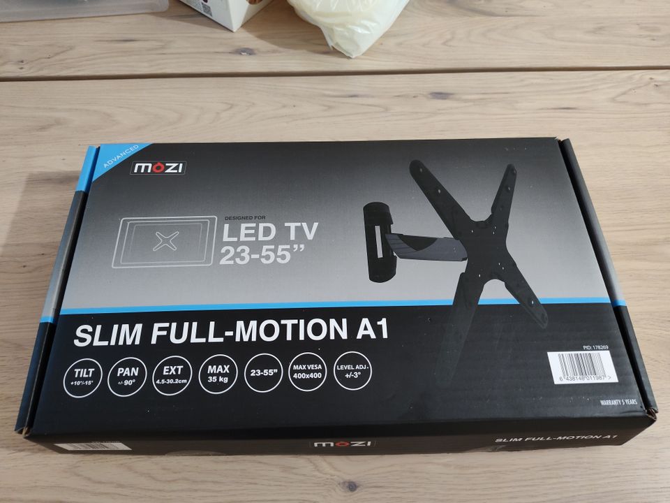 Mozi Slim Full-motion A1 23-55" television seinäteline