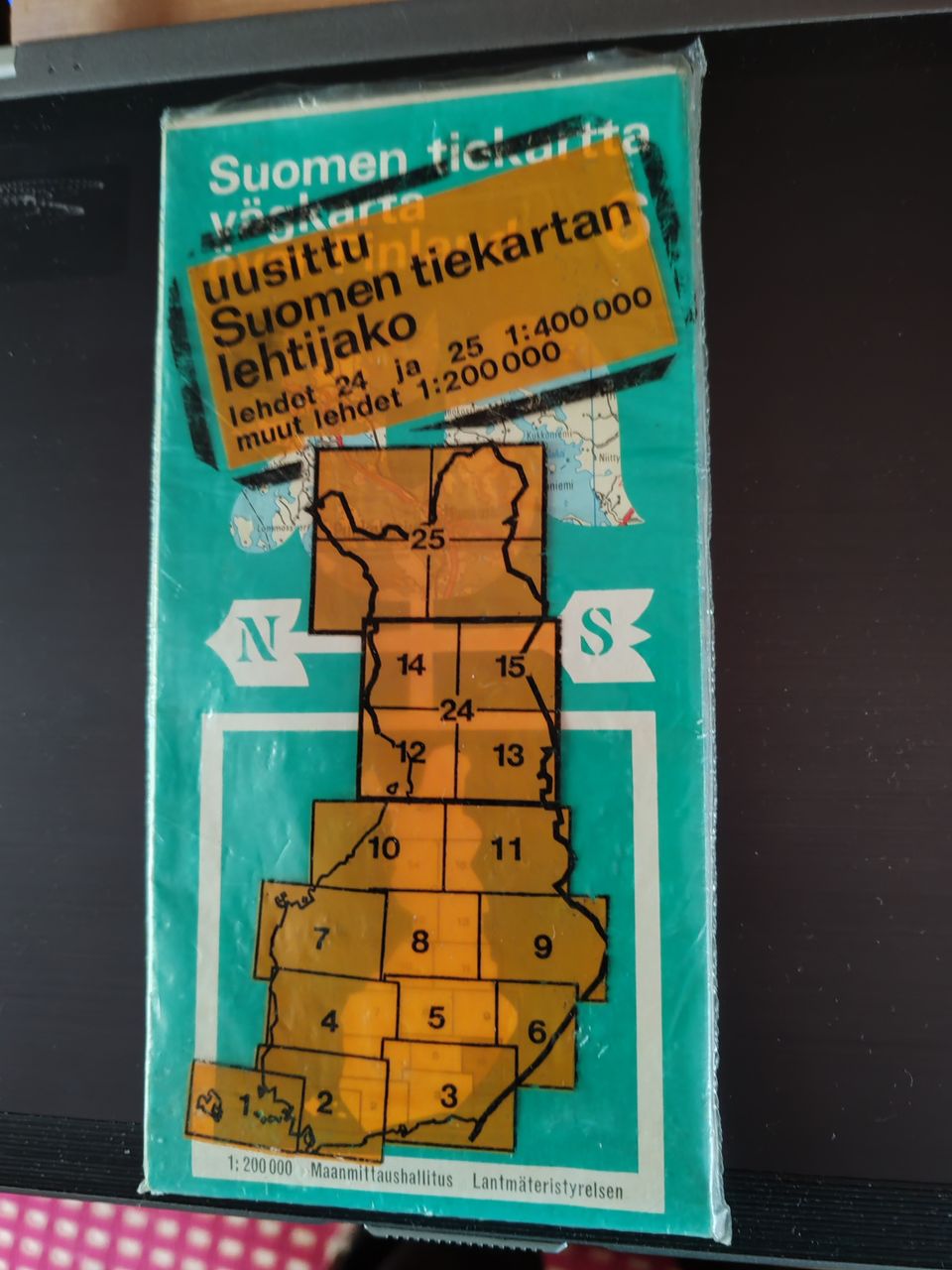 Suomen tiekartta osa 6 vuodelta 1974