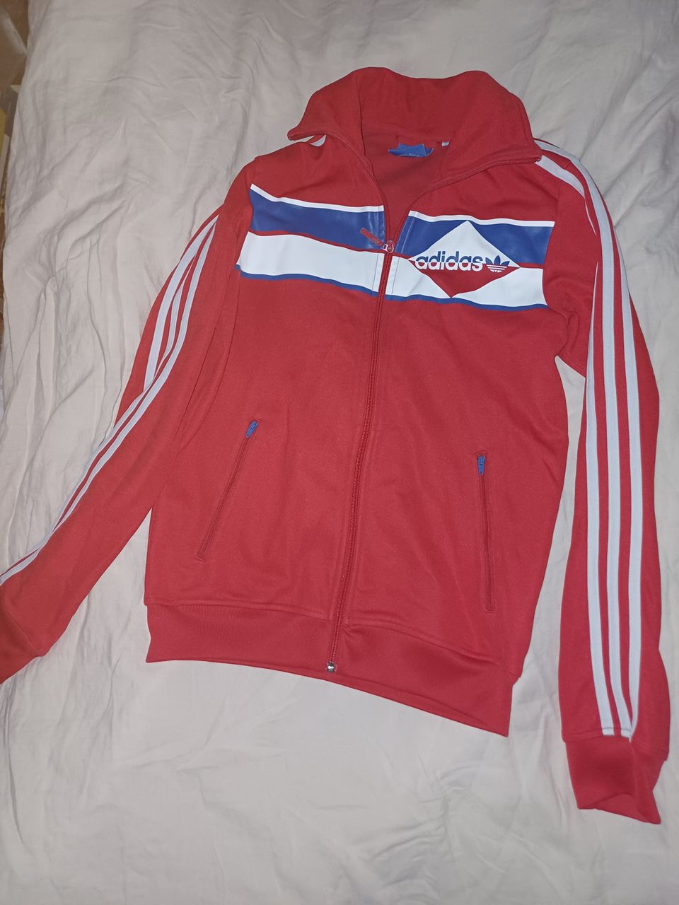 Punainen miesten verkkatakki, S, adidas