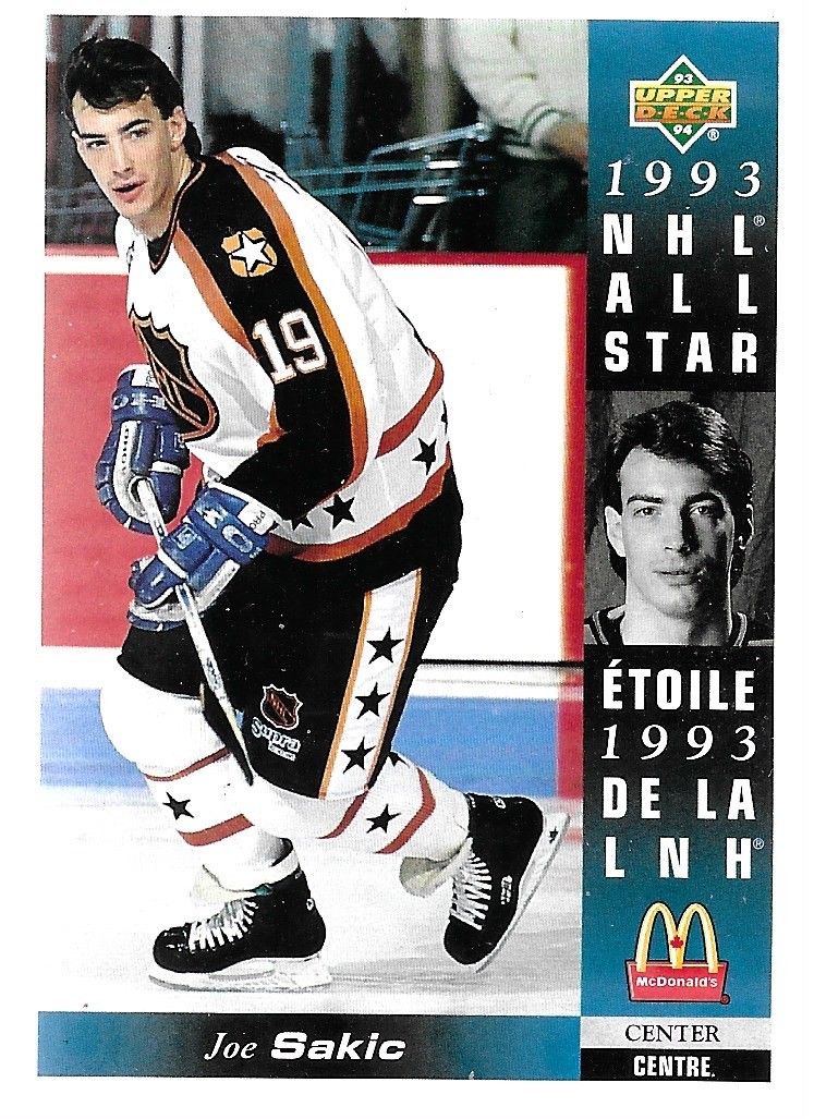 1993-94 Upper Deck McDonald's Joe Sakic Quebec Nordiques #MCD-24
