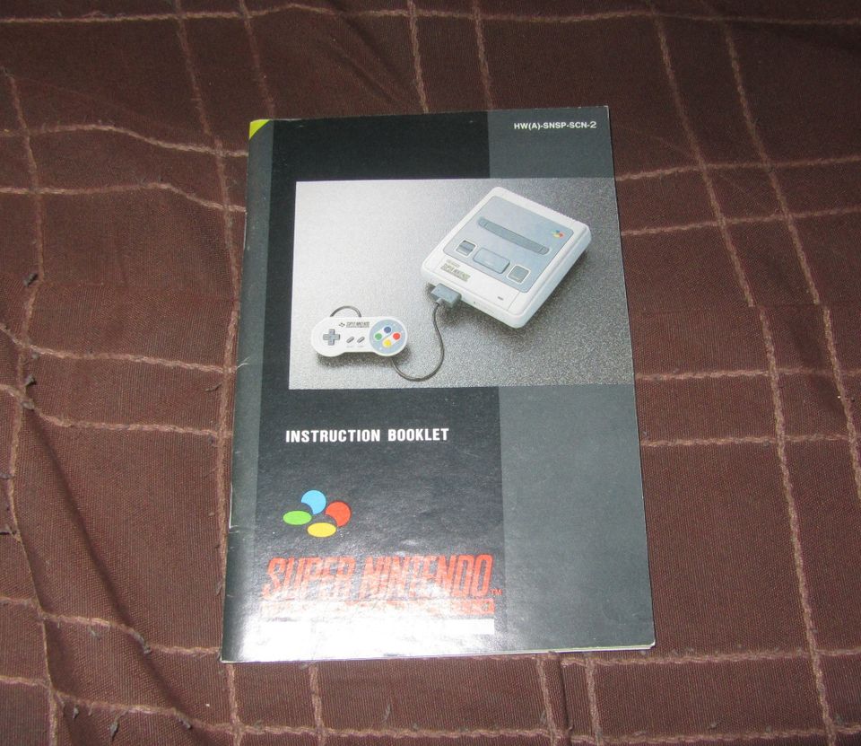 Super Nintendo konsolin ohjekirja SCN SNES
