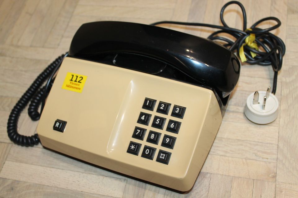 Vintage Ericsson Diavox 1984 näppäin lankapuhelin 80-luku lanka puhelin retro