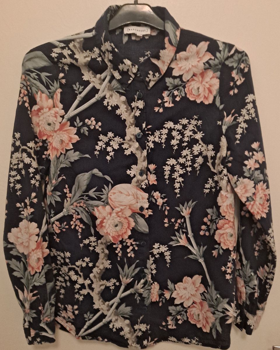 Kukkakuvioinen Warehouse-paita koko 36