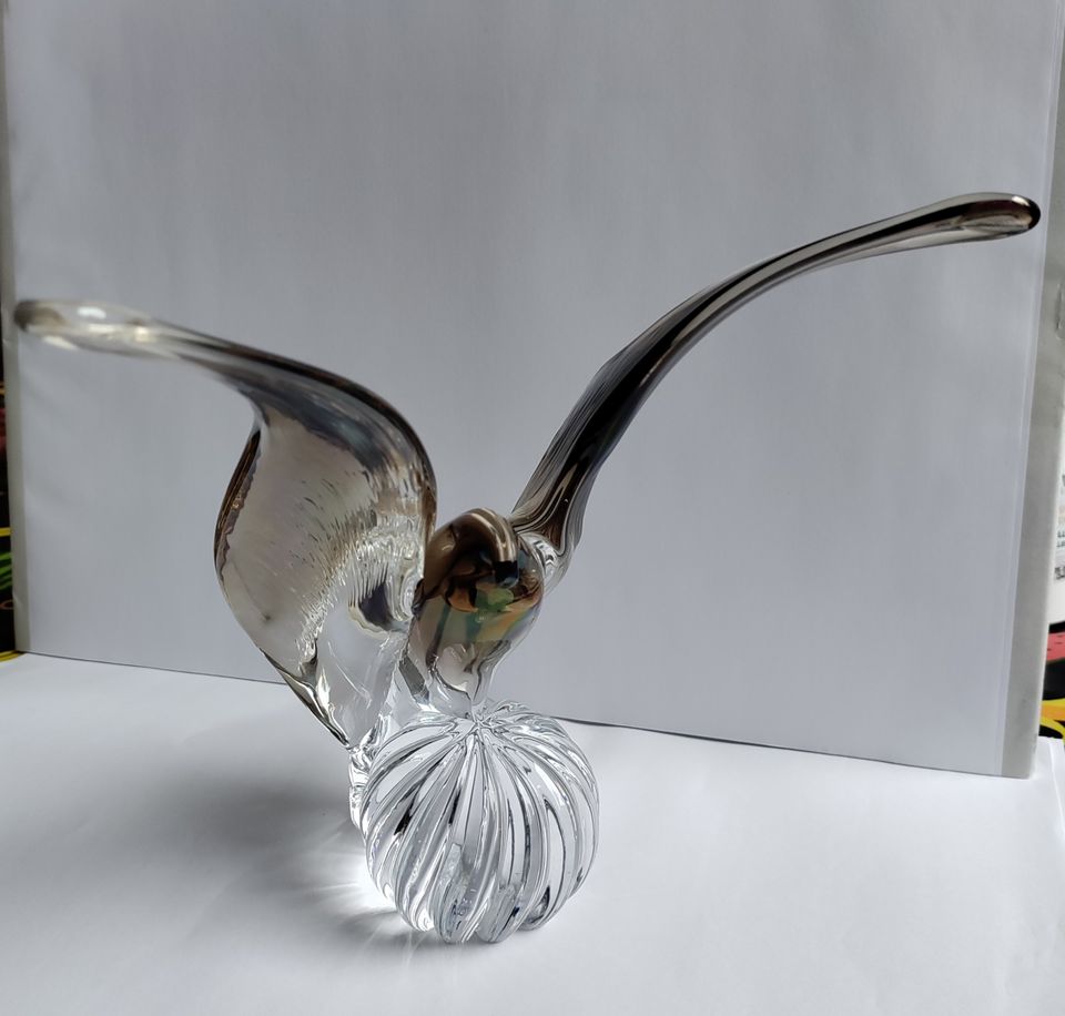 J Rajalahti lintu Art Glass Team taidelasi