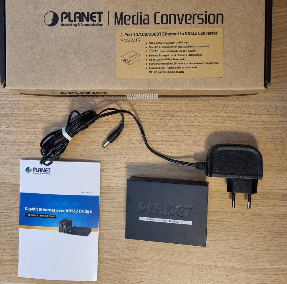 PLANET VC-231G, Ethernet - VDSL2 -mediamuunnin