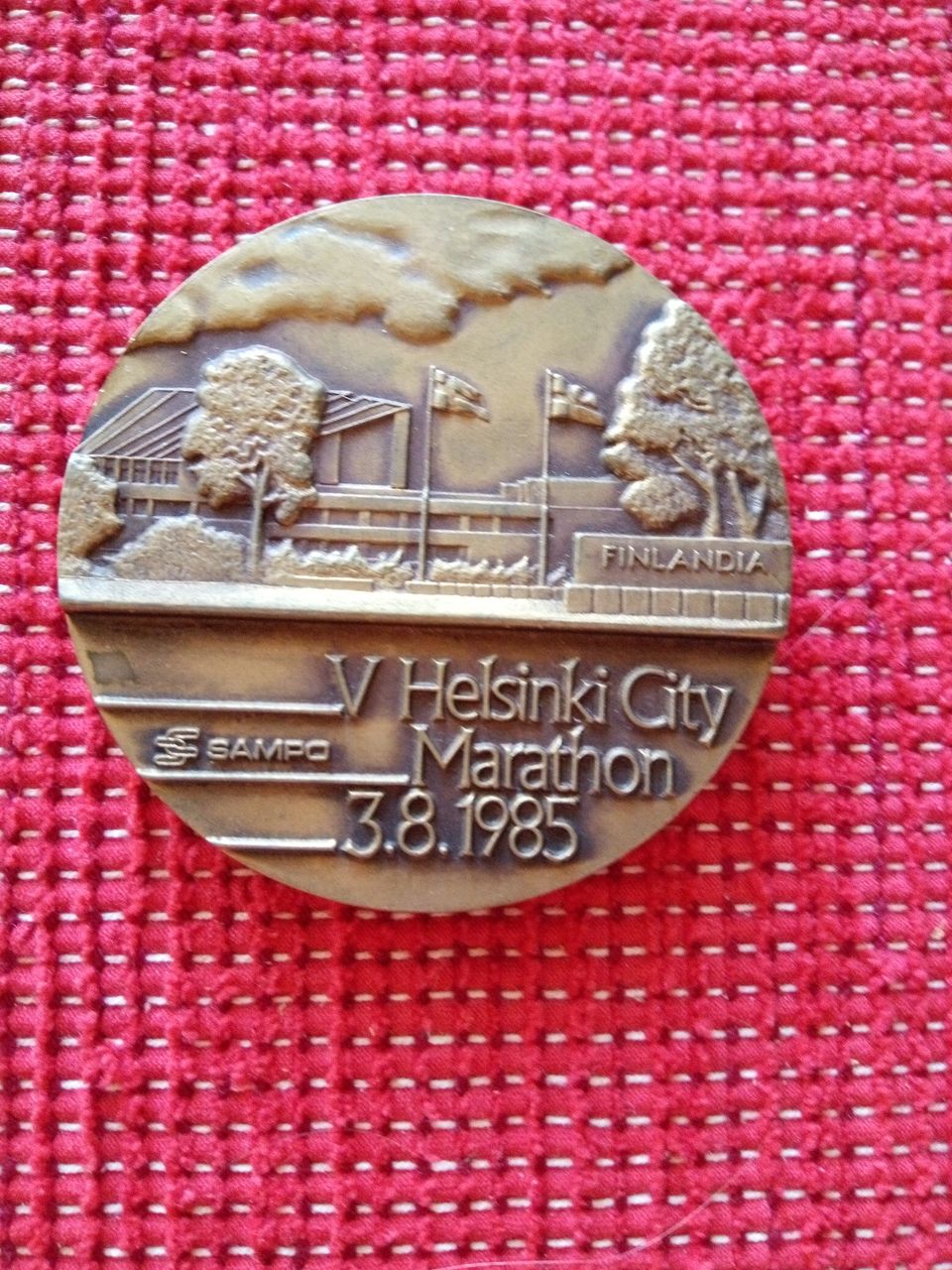 V Helsinki City Marathon 1985 -mitali