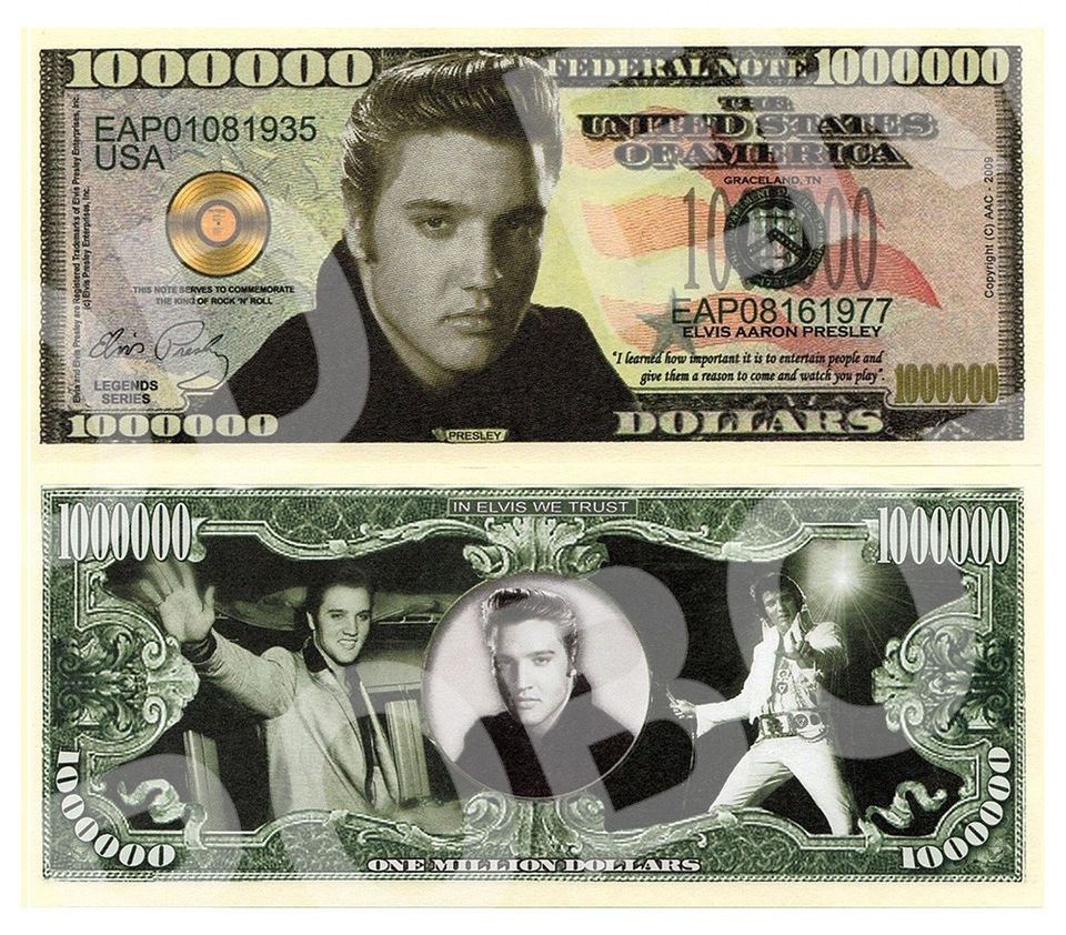 UUSI Elvis Presley Seteli * Dollari - Ilmainen Toimitus