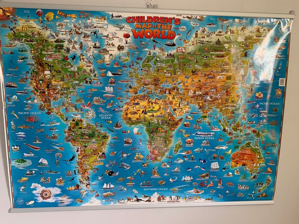 Lasten iso Maailman kartta