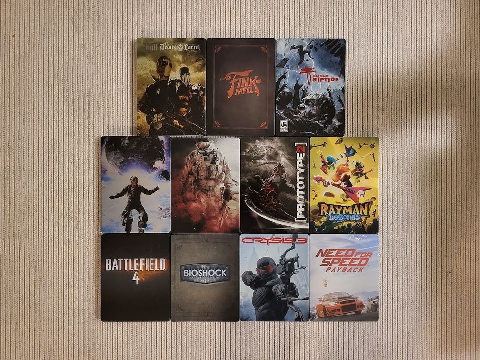 Pelien Steelbookkeja (ei sis. peliä) (osa uusia)