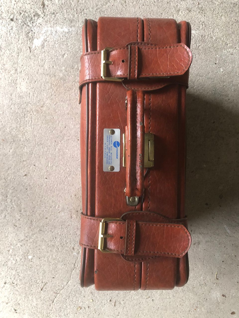 Retro Finnairin matkalaukku