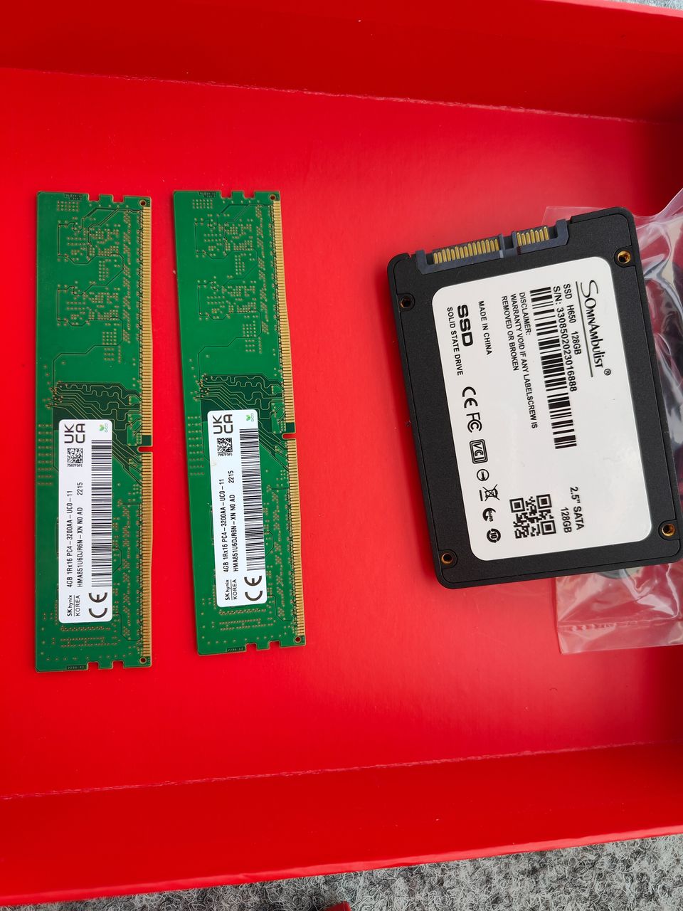 Sata 2.5 + Ram memory