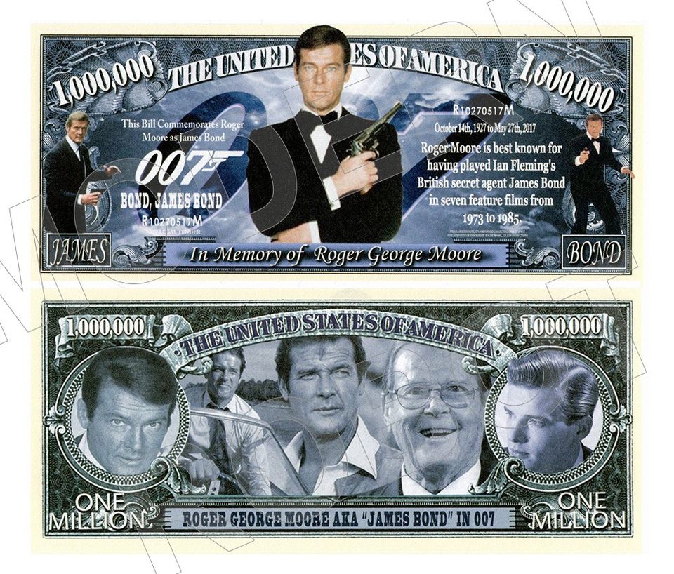 UUSI 007 James Bond Seteli * Dollari - Ilmainen Toimitus