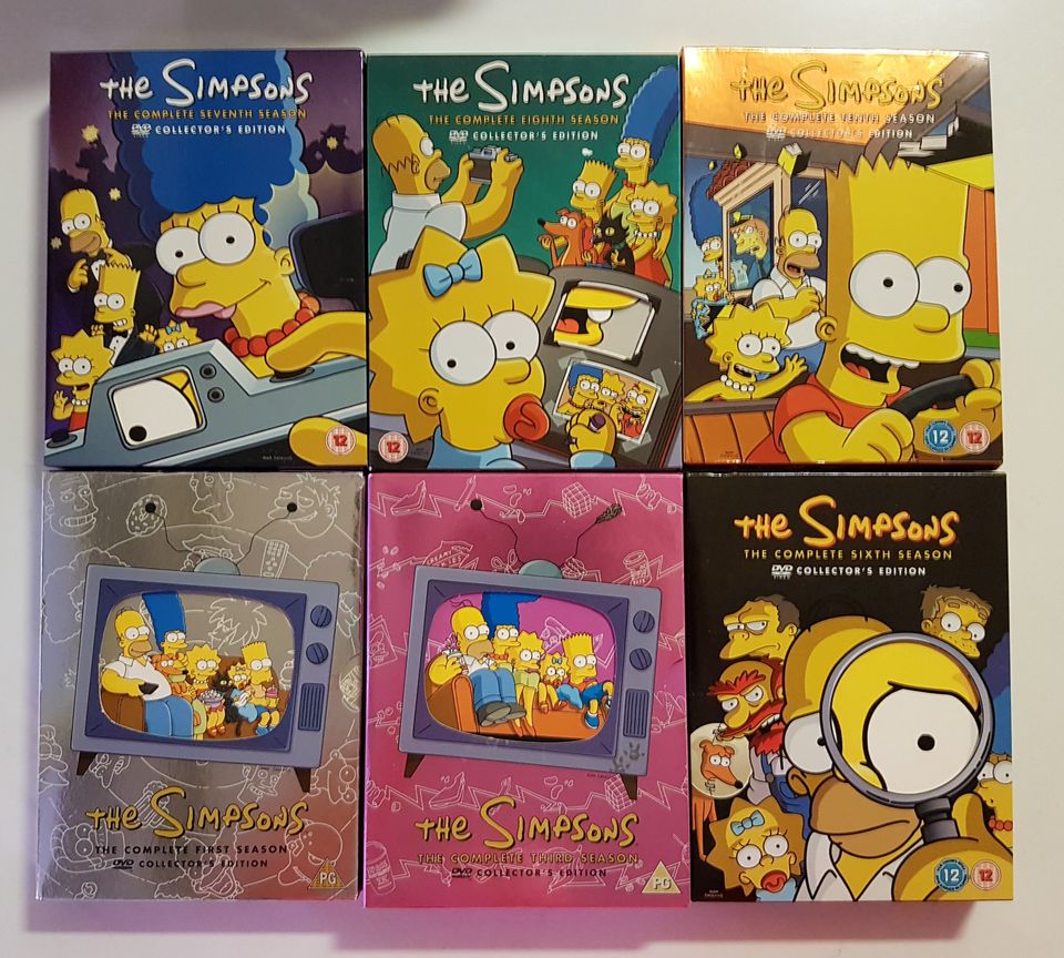The Simpsons kaudet, 1, 3, 7, 8, 10 ja 20