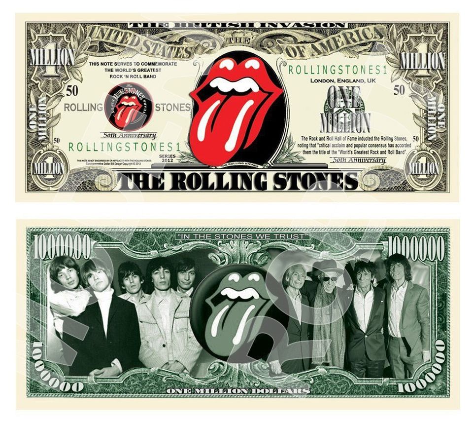 UUSI The Rolling Stones Seteli * Dollari - Ilmainen Toimitus