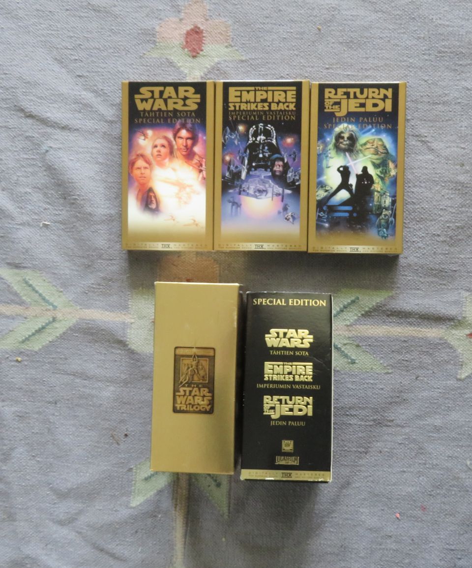 Star Wars 3 VHS kasettia - uudet