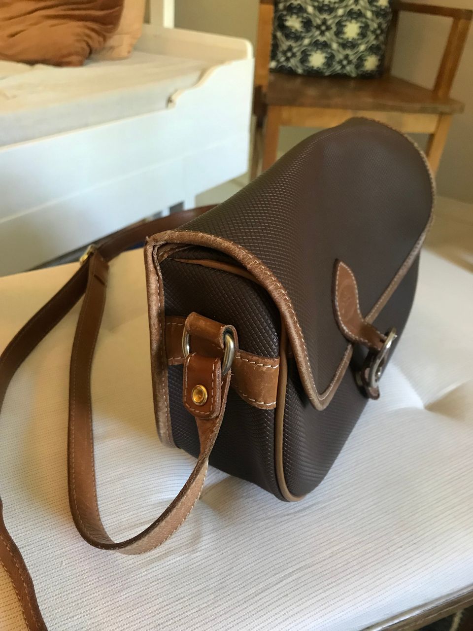 Longchamp ruskea vintage pikkulaukku