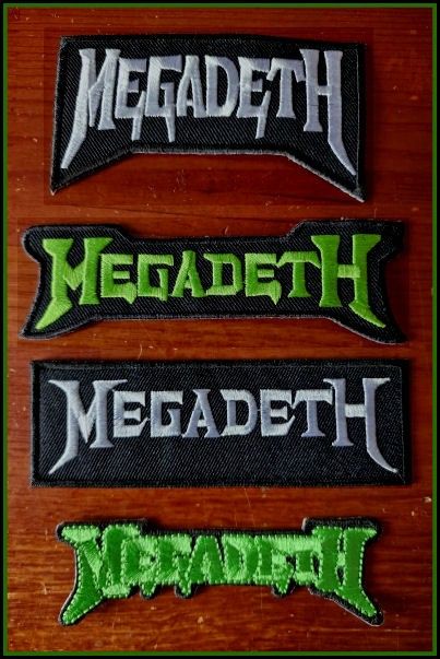 4 kpl erilaisia MEGADETH kangasmerkkejä