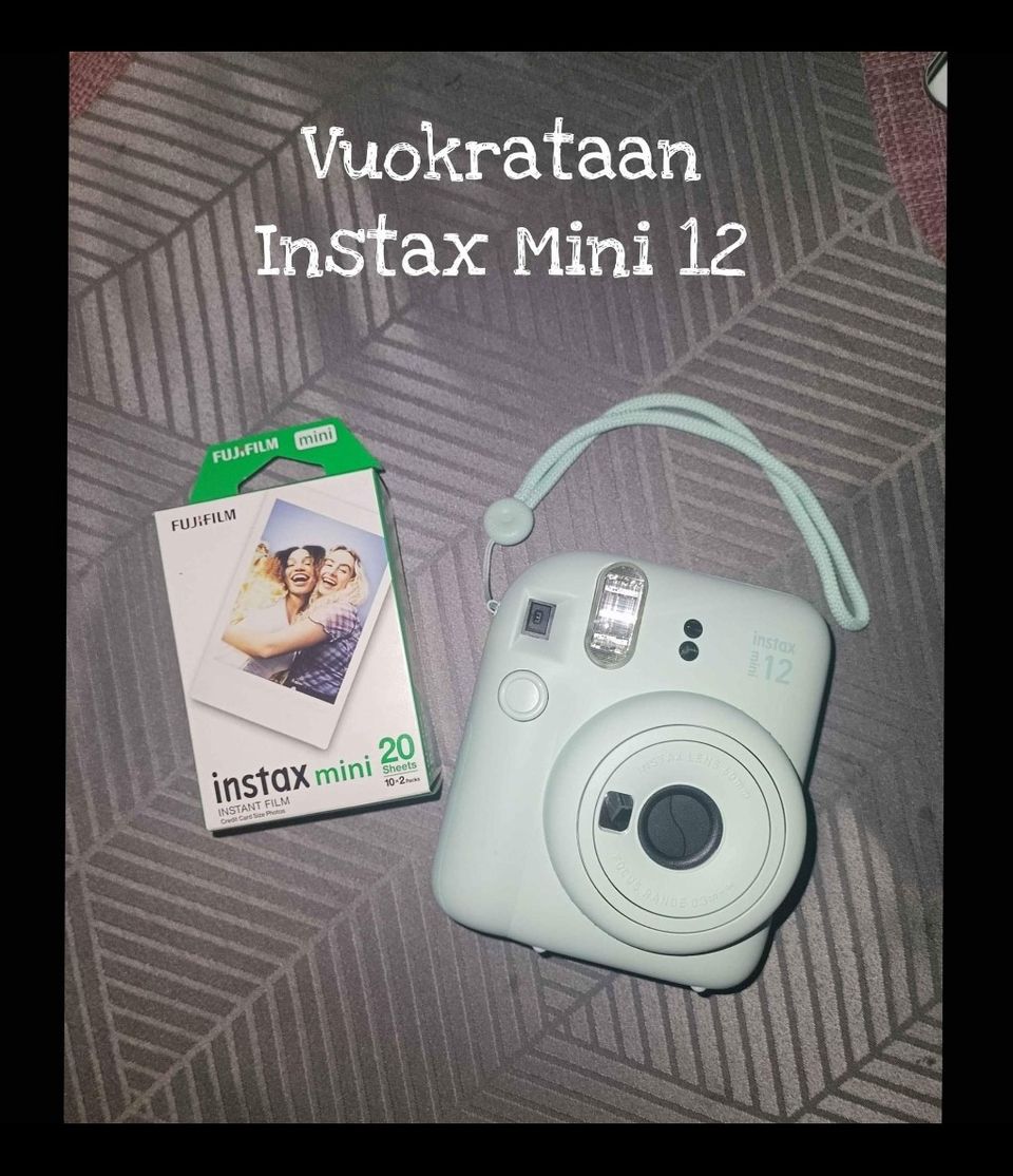 Vuokralle: Instax Mini 12 -polaroidkamera