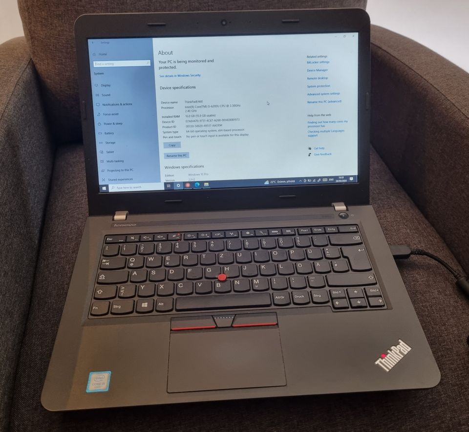 LENOVO THINKPAD E460 14/I6-6200U/16GB RAM/192GB SSD/RADEON R7 M360/WIN10PRO