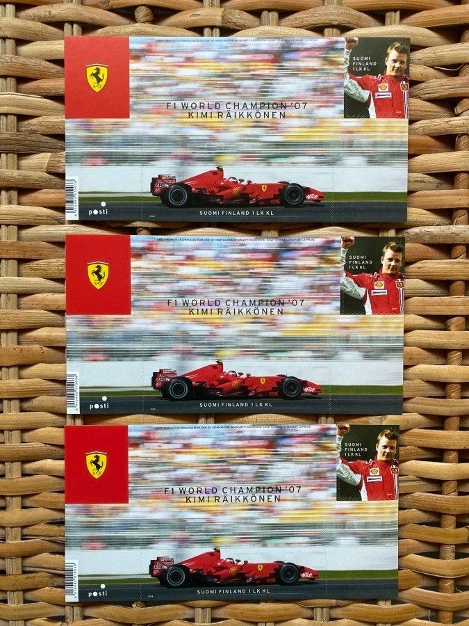 Kimi Räikkönen postimerkki (3 kpl)
