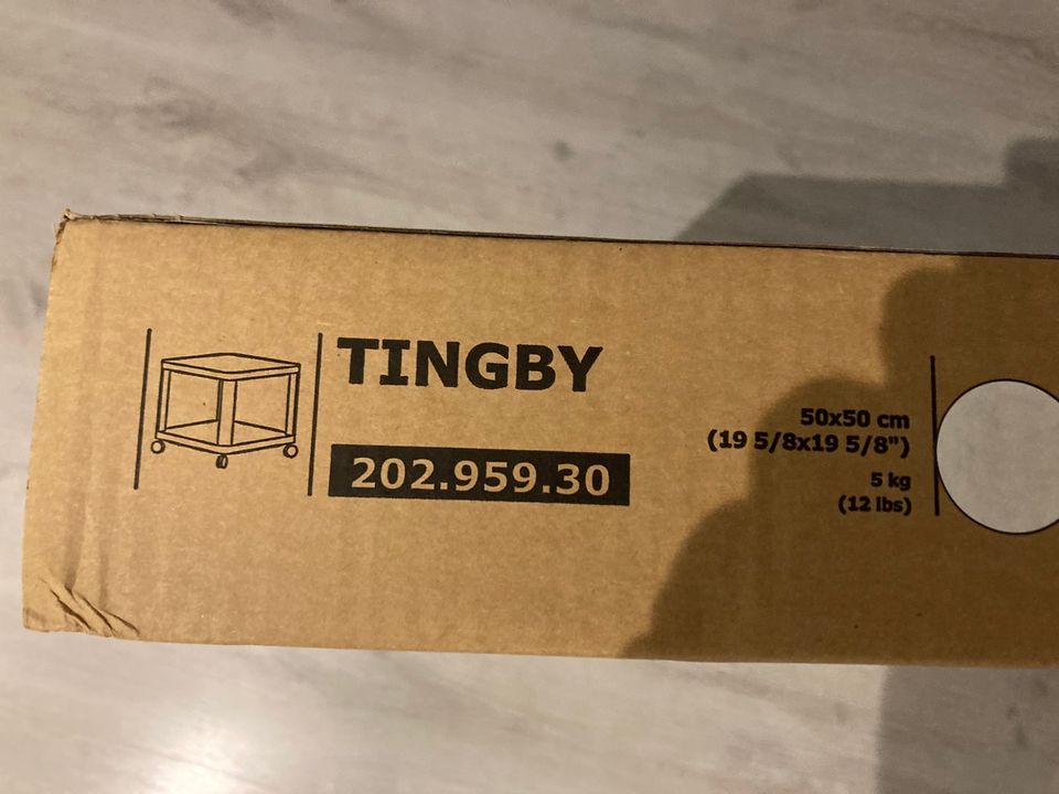 Ikea Tingby apupöytä ja pyörät (valkoinen), UUSI avaamaton paketti