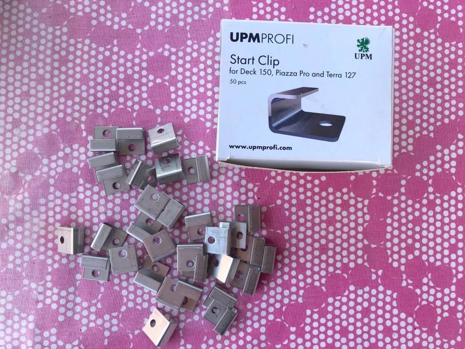 Komposiittiterassin aloituskiinnikeet UPM PROFI Start Clip, 32kpl
