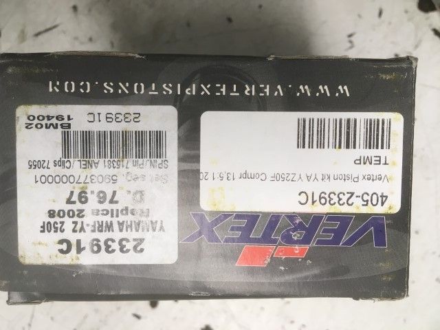 Vertex Piston kit YAMAHA YZ250F Compr 13,5:1 2008-13 76,97mm