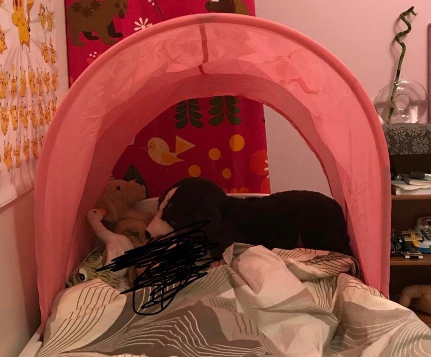 Ikea Sufflett lasten vuodekatos sänkyyn, pinkki