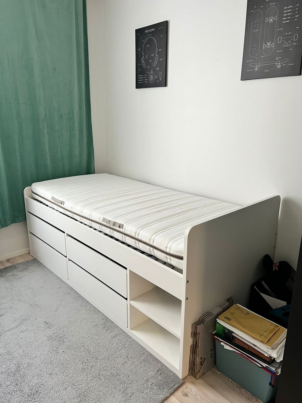IKEA Släkt sänky 90 x 200 + Sälepohja + Vaahtomuovipatja