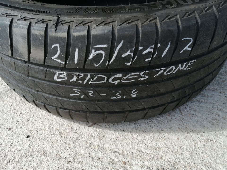 1kpl 215/55R17 Bridgestone kesärengas sis työt