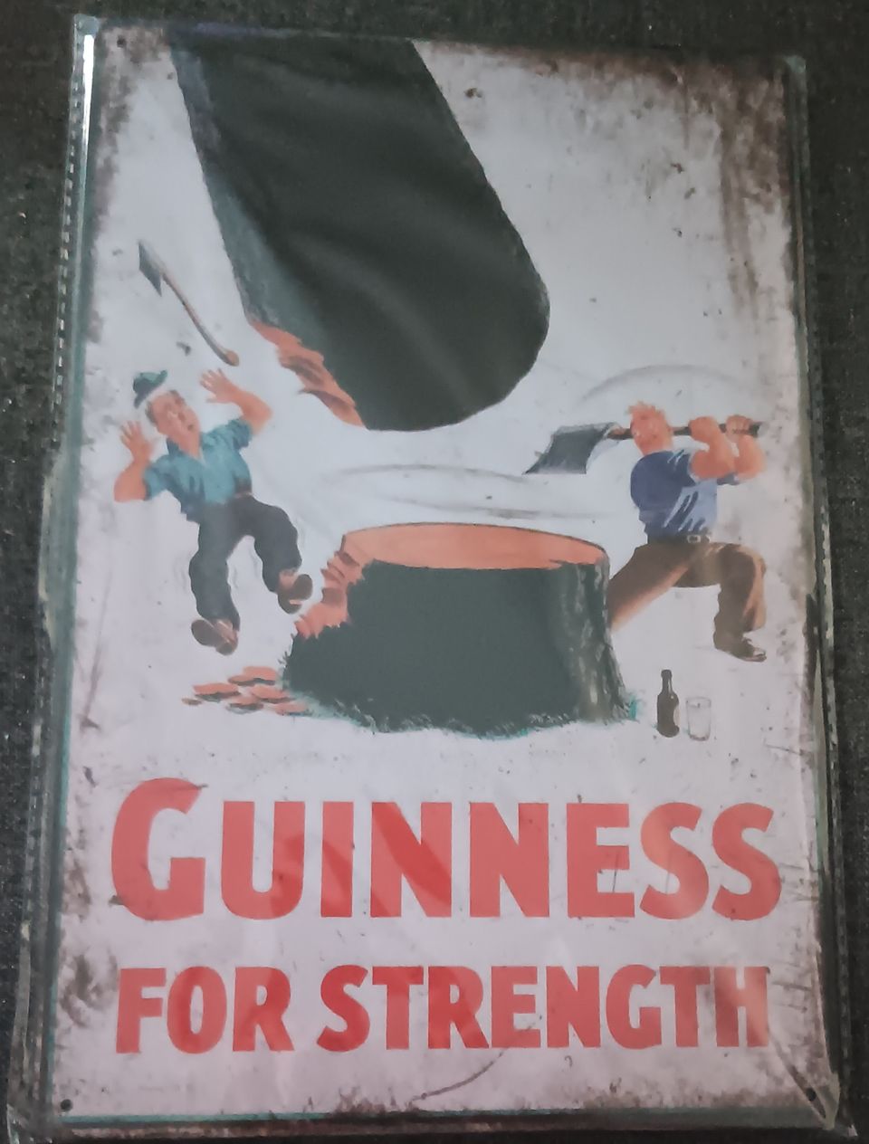 Peltikyltti Guinness for strength uusi retro